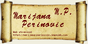 Marijana Perinović vizit kartica